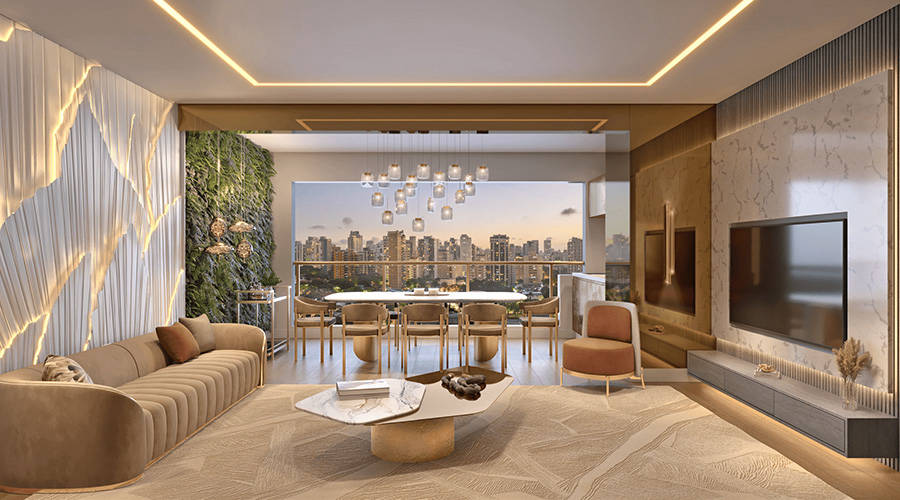 Secret Garden Vila Mariana – Living 89m²